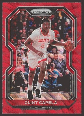 2020-21 Panini Prizm #69 Clint Capela Ruby Wave Prizms