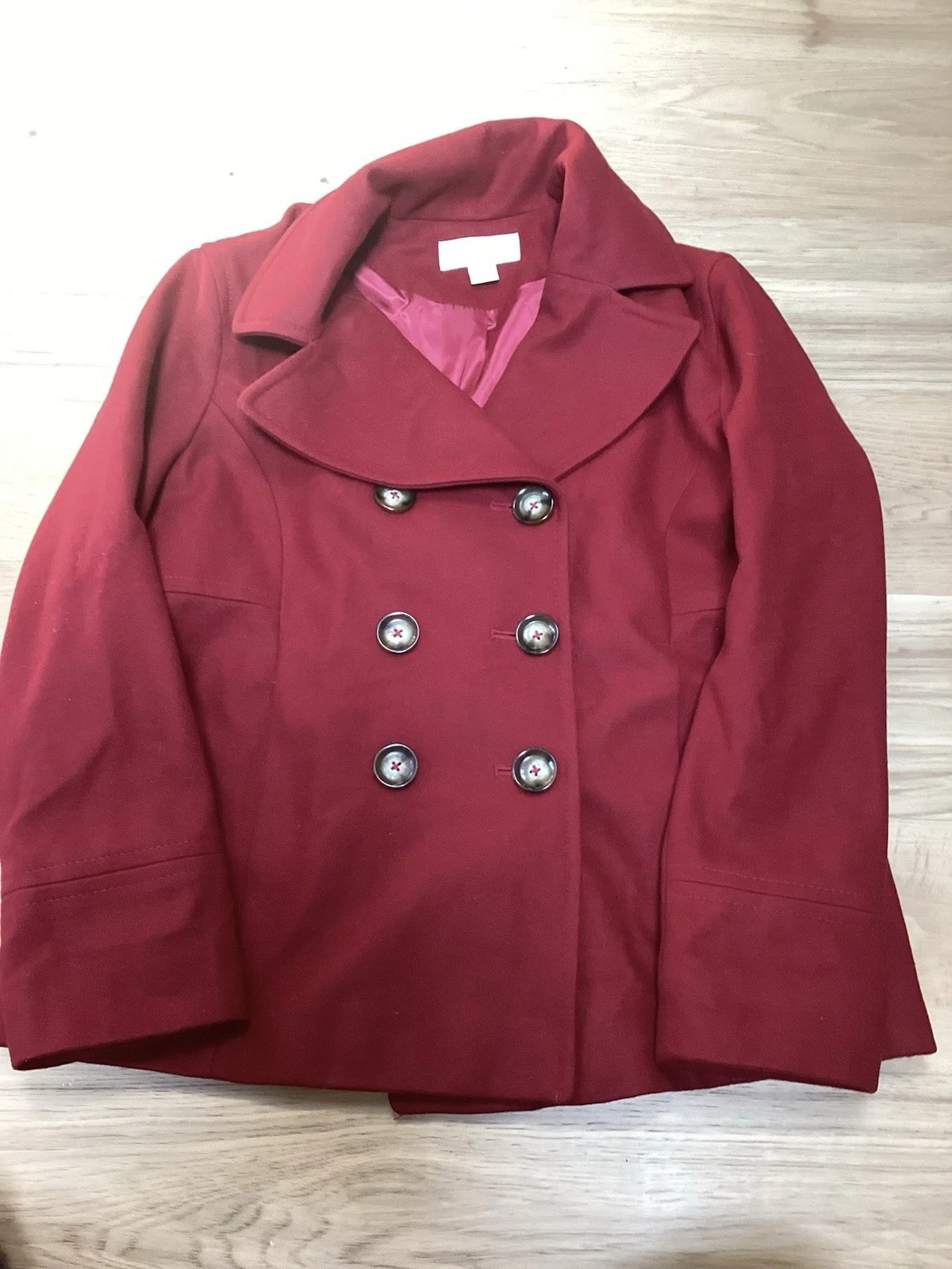 Cappotto Michael Kors donna rosso doppiopetto lana cappotto