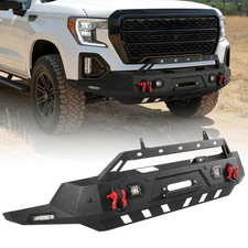 Pickup Truck Front Bumper Steel W Led Lights For 2019-2022 Gmc Sierra 1500