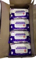 24Pack Of 50 Pc. Germisept Antibacterial Hand Wipes - Aloe Vera, Gentle & Strong