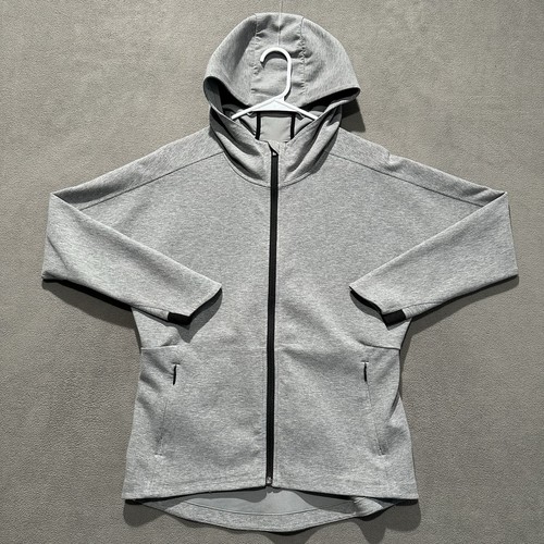 Athleta Modern Life Hoodie Jacket Womens Small Gray Full Zip Stretch 201222 EUC