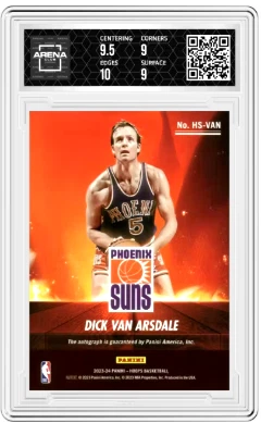 2023-24 Panini NBA Hoops Dick Van Arsdale #HS-VAN Hot Signatures Arena Club 9.5 - Image 2 of 2