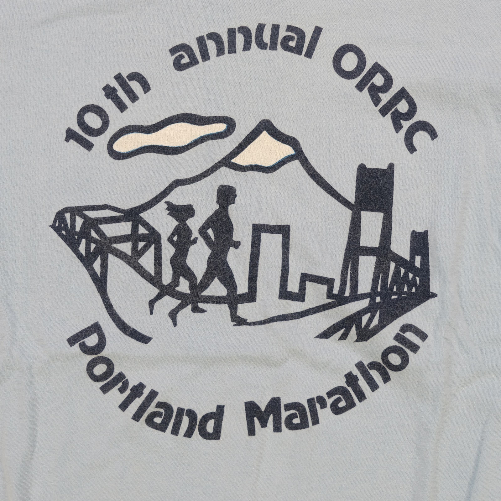 Rare Vintage Nike Natural Light Portland Marathon ORCC Long Sleeve T Shirt 80s M image 2