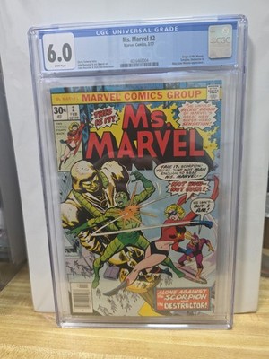 MS. MARVEL #2 (1977) 6.0 CGC ORIGIN OF MS MARVEL SCORPION MJ APP. FREE SHIPPING 