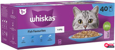 WHISKAS 1+Fish selection in jelly 40 x 85 g Pouches Adult Wet Cat Food 6.27 per kilo