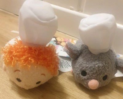 selten Disney Tsum Tsum Mini Plüsch Ratatouille Remy und Linguini Konvolut mit Etikett