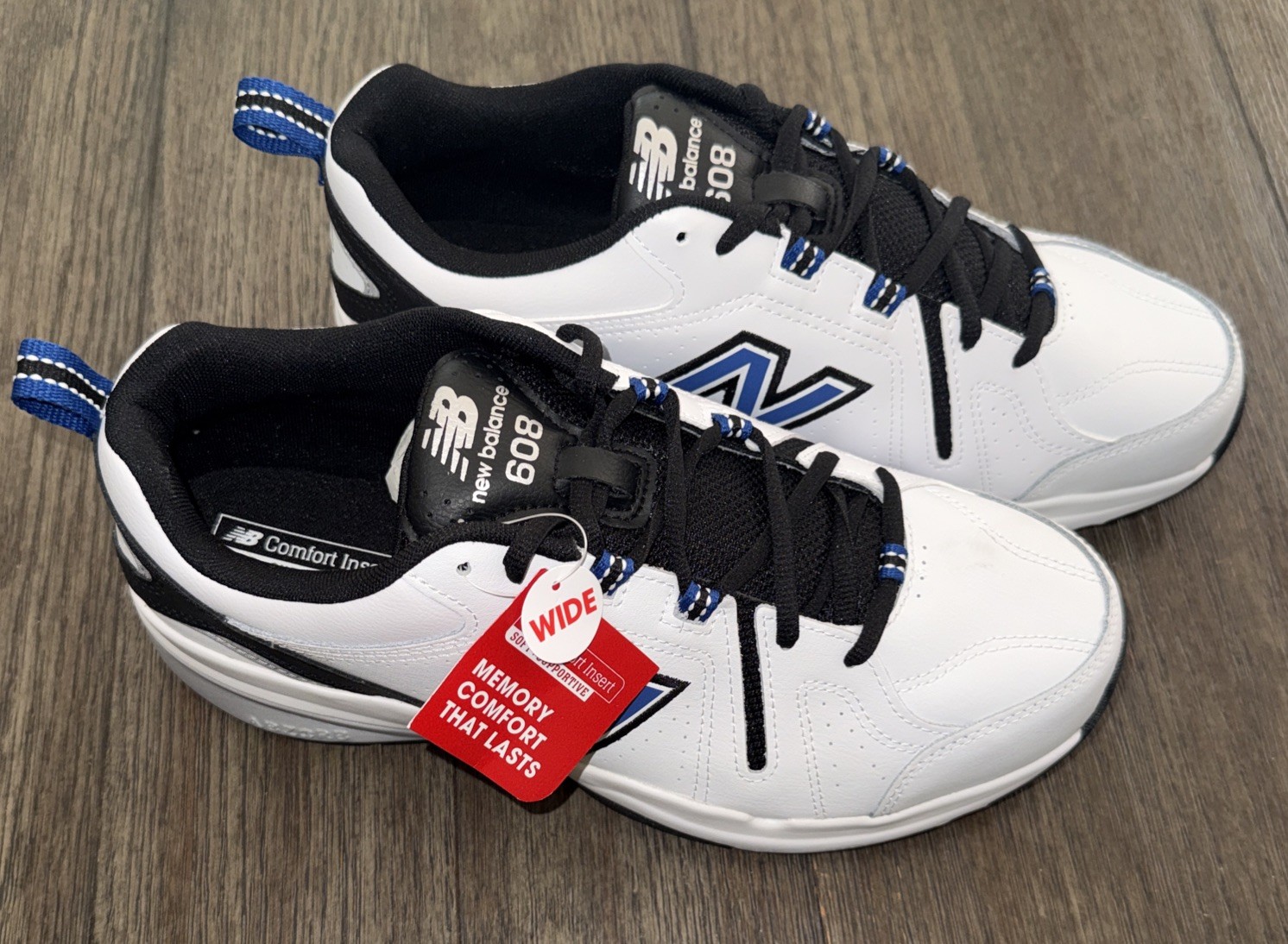 Men’s New Balance 608 Wide White Leather New Without Box Size 10 4E