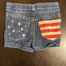 Levi  s Girls Pull On Shorts American Flag Size 6M