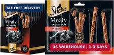Sheba Meaty Tender Sticks Soft Cat Treats, Chicken, 5 Count, 10 Pack