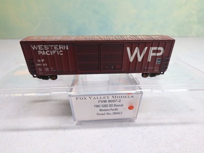 Fox Valley Models #8097-2 N Scale FMC 5283 DD Box Car WP #38063 Weathered READ