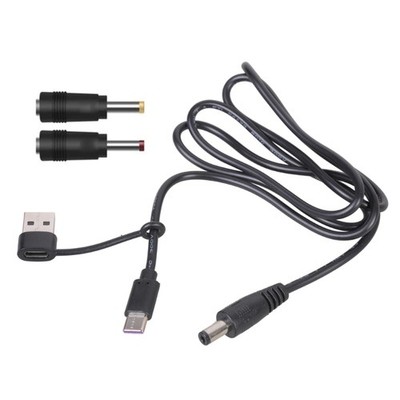 USB Type C to DC5.5x2.1mm Charging Cable with 3.5x1.35mm and 4.0x1.7mm Tip