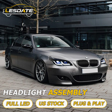 Full Led Headlights For Bmw E60 E61 523i 530i 2005-2010 Drl Sequential Signal