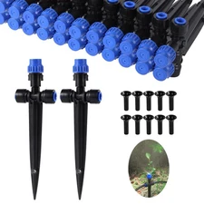 Drip Irrigation Emitters,with Adjustable 360 Degree Water Flow Drippers Atomi...
