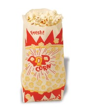 Winco 41001 1 oz Paper Popcorn Bag - 1000 Bags Per Pack