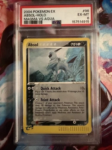 Absol Holo 96/95 Team Magma Vs Team Aqua Pokemon PSA 6