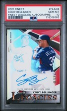 2021 TOPPS FINEST FINEST LEGACIES AUTO #FLACB CODY BELLINGER 2/35 PSA 10 AUTO