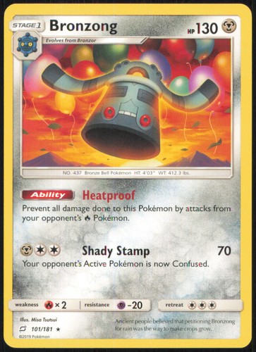 BRONZONG 101/181 RARE TEAM UP POKEMON NEAR MINT
