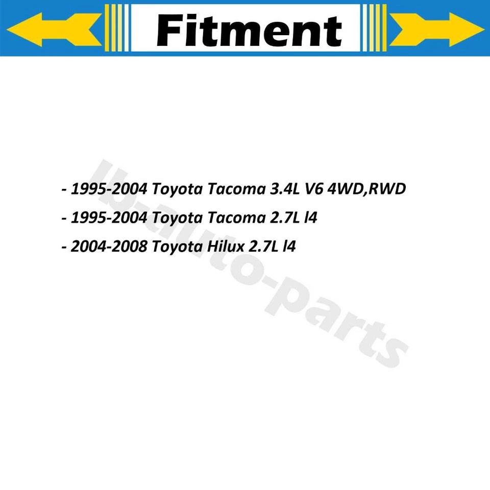 For Toyota Tacoma 3.4L 4WD RWD 1995-2004 2x Brake Hose Front - Image 2 of 4