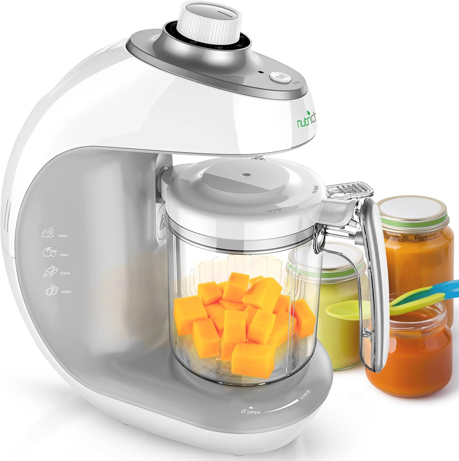 Baby Food Maker | 2-In-1 Steam Cooker & Puree Blender | Adju