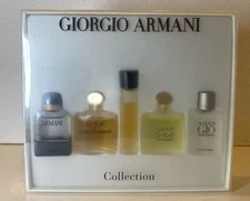 Giorgio Armani Miniature Collection Set New Sealed Rare Gio & Armani Fragrances