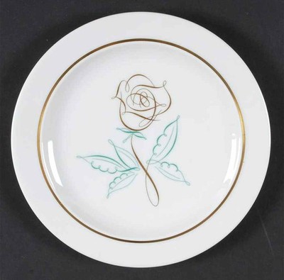 Easterling Spencerian Rose Salad Plate 109696