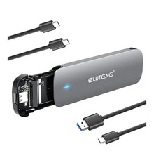 ELUTENG M.2 NVME SATA SSD Enclosure Tool-Free USB 3.2 Gen 2, Aluminum Case