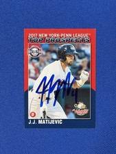 2017 Choice N.Y. Penn Top Prospects J.J. Matijevic #21 Signed Auto Autograph JJ