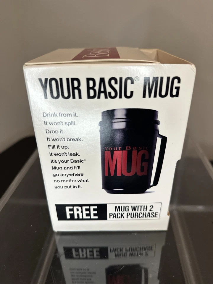 NOS 复古 1993 年基本香烟您的基本马克杯广告促销全新带盒 — 第 4/4 张图片