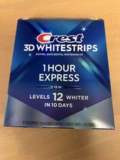 Crest 3D Whitestrips 1 Hour Express Dental Whitening Kit, 20 strips SHIPS FREE 