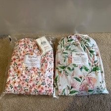 Snuggle Hunny Kids Baby Girl Fitted Jersey Cot Sheets Spring Floral And Wattle