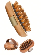 Wood Therapy Wooden Cellulite Massager Handheld Body Brush Lymphatic Drainage