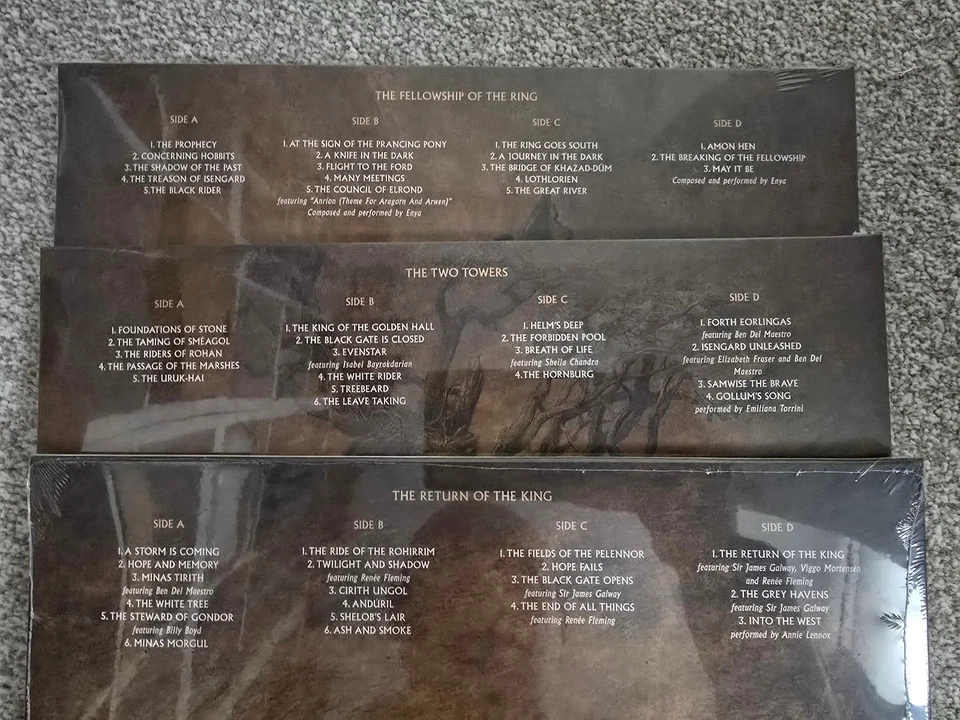 Lord Of The Rings Movies Original Motion Picture Soundtracks 2Lp Albums 6 Vinyls - Image 4 of 4