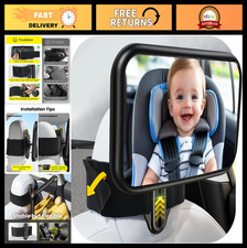 Shatterproof Baby Car Mirror for Rear Facing Infants - 360  Wide View, Stable Ve