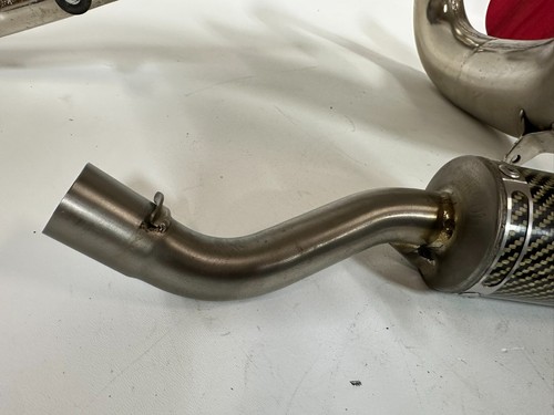 2002 YZ250 Pro Circuit Ti-2 Shorty Carbon Fiber Titanium & Platinum Pipe SET - Picture 8 of 16