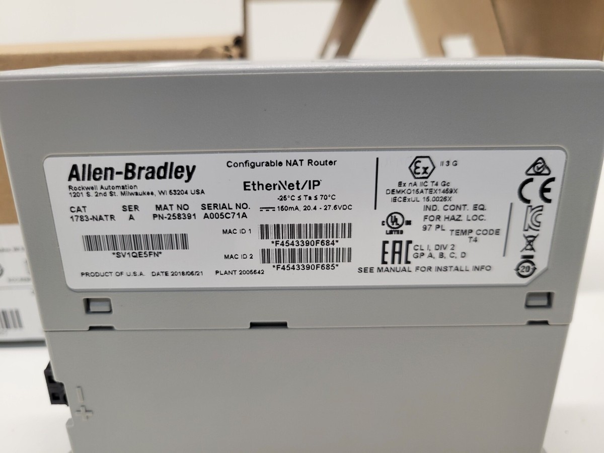 NEW OLD STOCK! ALLEN-BRADLEY CONFIGURABGLE NAT ROUTER SER A 1783