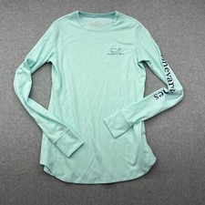 Vineyard Vines Performance Shirt Womens XXS Blue Rash Gaurd Thumb Holes READ