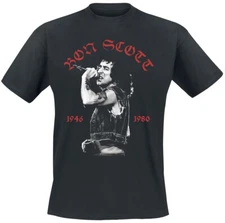 AC DC Thank you BON SCOTT 1946 1980 Tee Shirt Black Unisex S-5XL EM0596