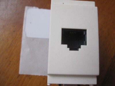 Vimar White Phone Socket Outlet # 16335.B Lot of 3 NEW