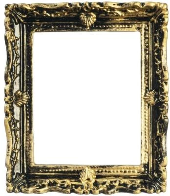 TOWN SQUARE MINIATURES Puppenhaus Gold Leerer Kunstvolles Antik Bilderrahmen Miniatur 1:12 Zubehör