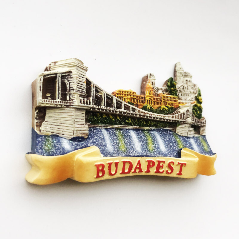 Calamita frigorifero resina 3D souvenir turistico Budapest, Ungheria