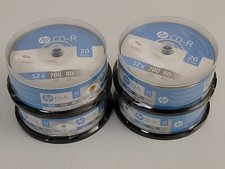 20-Pack Hewlett-Packard HP CD-R 52X 700MB 80 Min CDs Blank Sealed Lot of 4 Packs