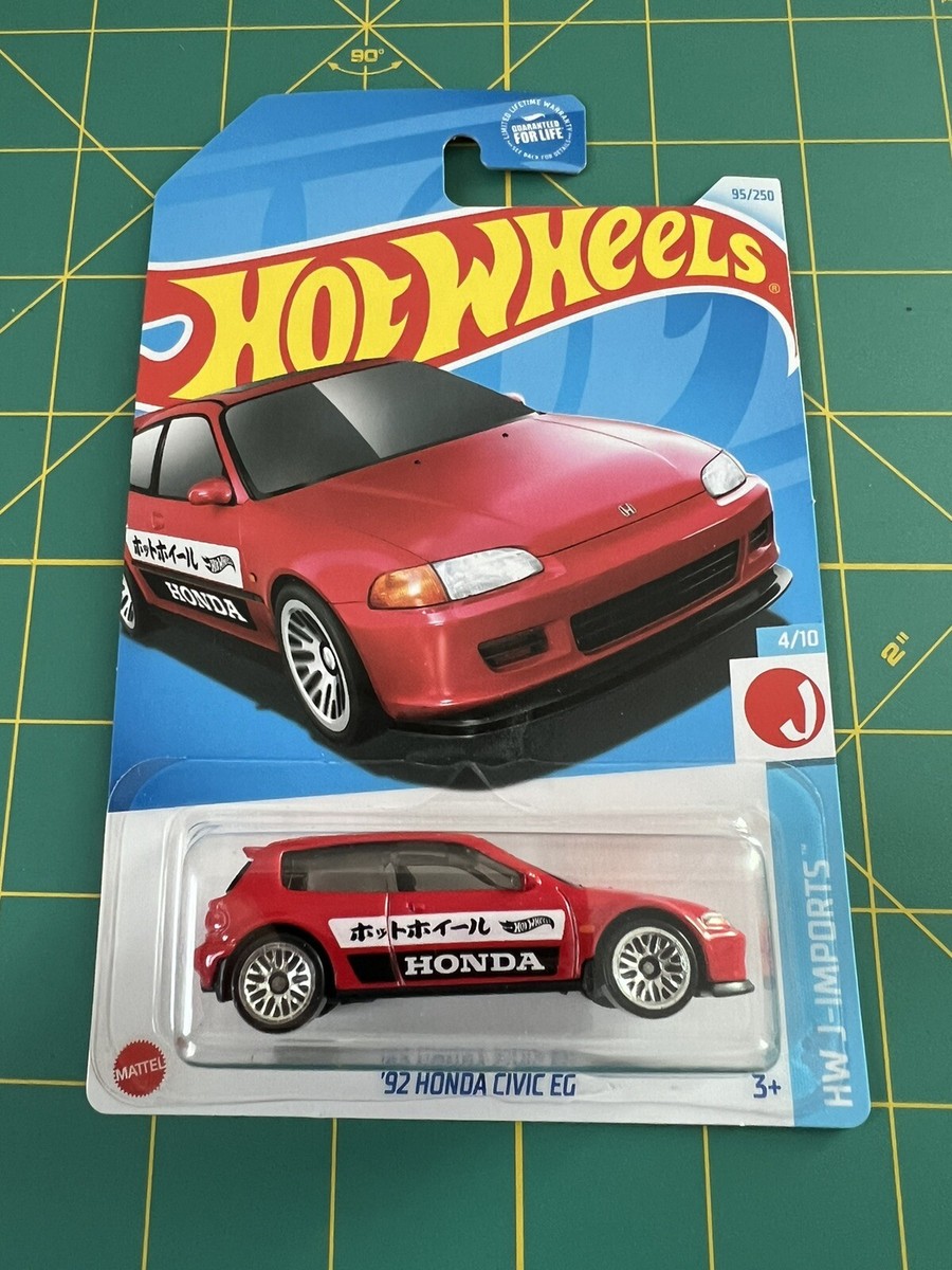 2024 HOT WHEELS '92 HONDA CIVIC EG HW J-IMPORTS 4/10 RED NEW FOR