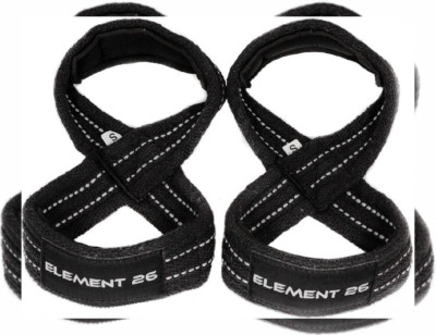 Element 26 Padded Figure 8 Lifting Straps - Weightlifting Medium, Black 