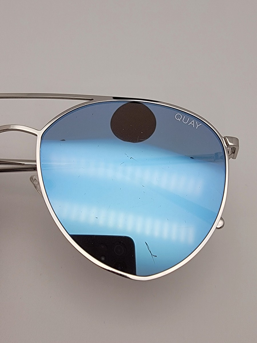 Quay Australia Indio Sunnies Quay Australia x Jasmine Sanders Indio Silver Frame Blue  main image 4