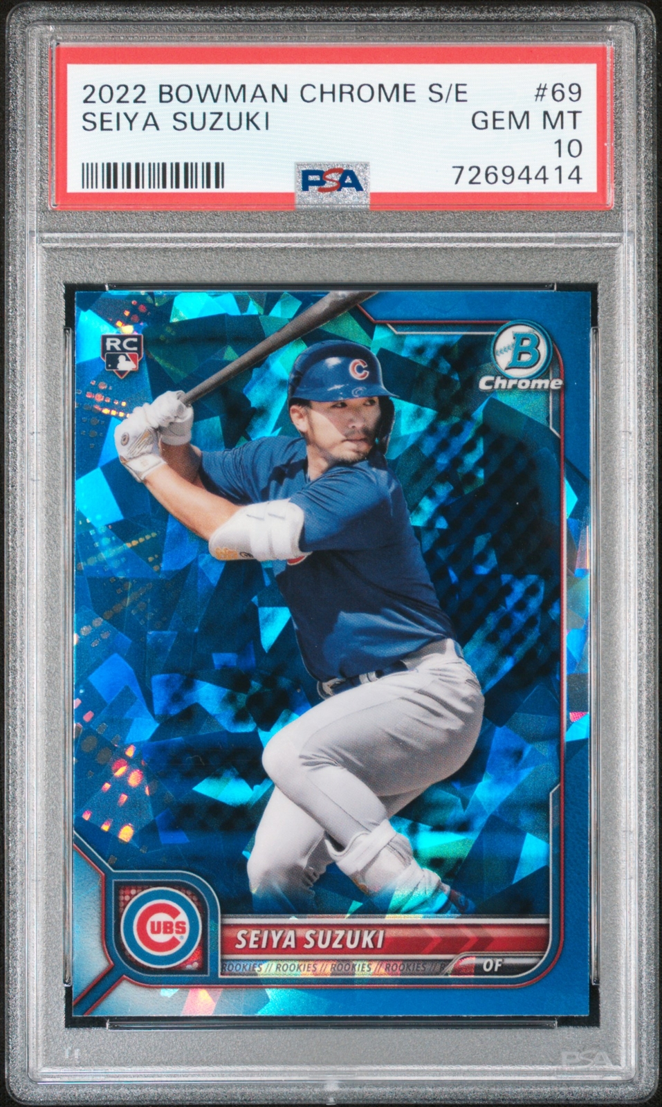 2022 Bowman Chrome Sapphire Edition Seiya Suzuki #69 PSA 10