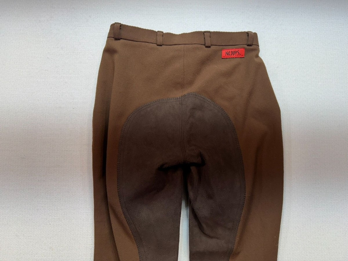 Neddys Womens Riding Pants With Knee Patches Size 26 In. Brown