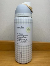 NEW Owala "Picnic Perfection" 32oz Free Sip Gingham Blue Plaid Magnolia-In Hand!
