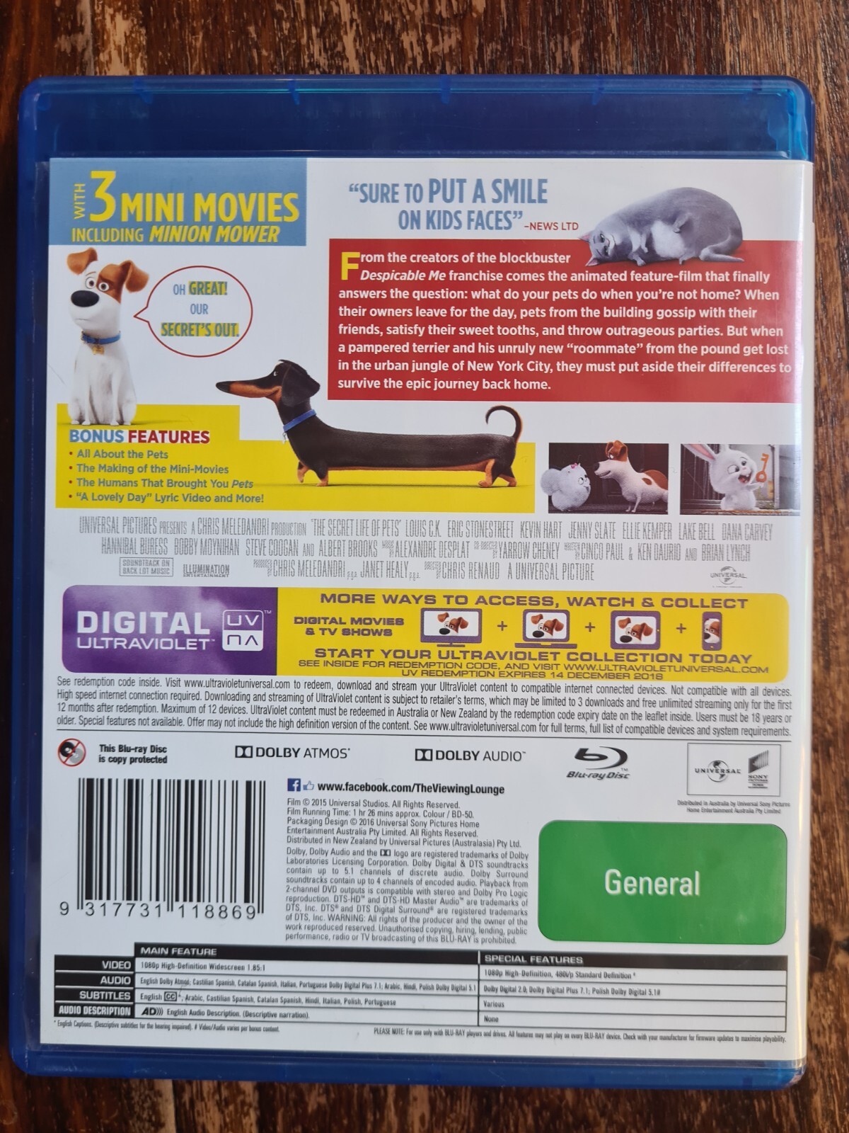 The Secret Life Of Pets Blu-ray + DVD Animated Movie Region B | eBay