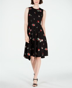 calvin klein eyelet fit and flare dress