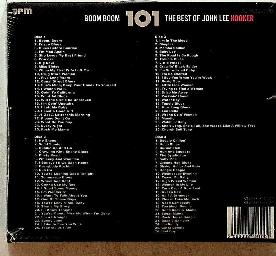 101 Tracks - Boom Boom: The Best of John Lee Hooker 4-CD NEW Blues Legend - Image 2 of 2